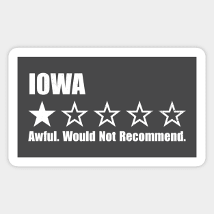 Iowa One Star Review Sticker